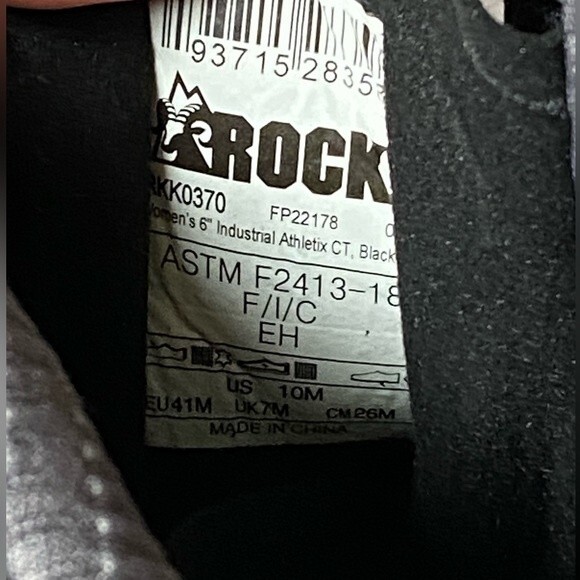 Rocky Industrial Athletix Composite Toe Work Shoes Women 10 Hi-Top Safety Boots - Picture 13 of 15